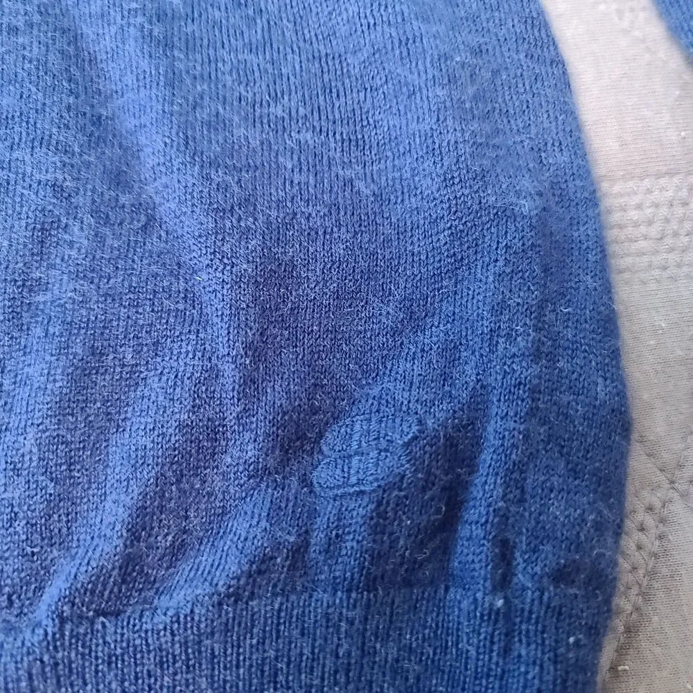 Banana Republic Blue 100% Merino Wool Tight Knit Pullover Sweater Men's Medium